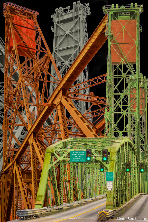 "Hawthorne Bridge" Portland Bridge Print